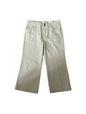 Christopher & Banks Capris Size 10 NWT Tan Khaki Classic Fit Crop Pants Stretch